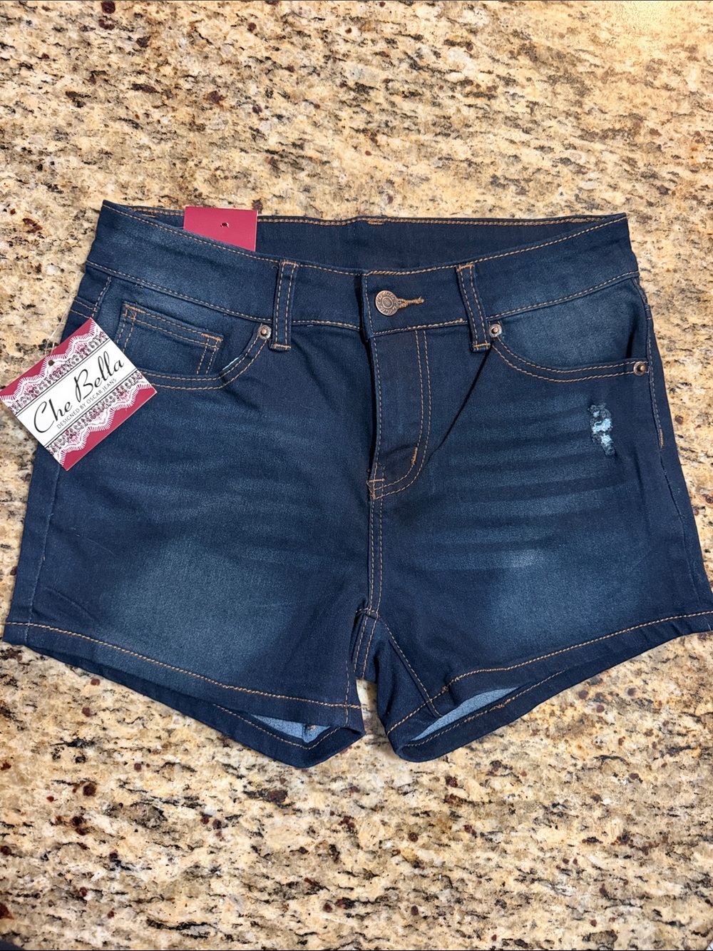 Che Bella Dark Blue Denim Women’s Shorts